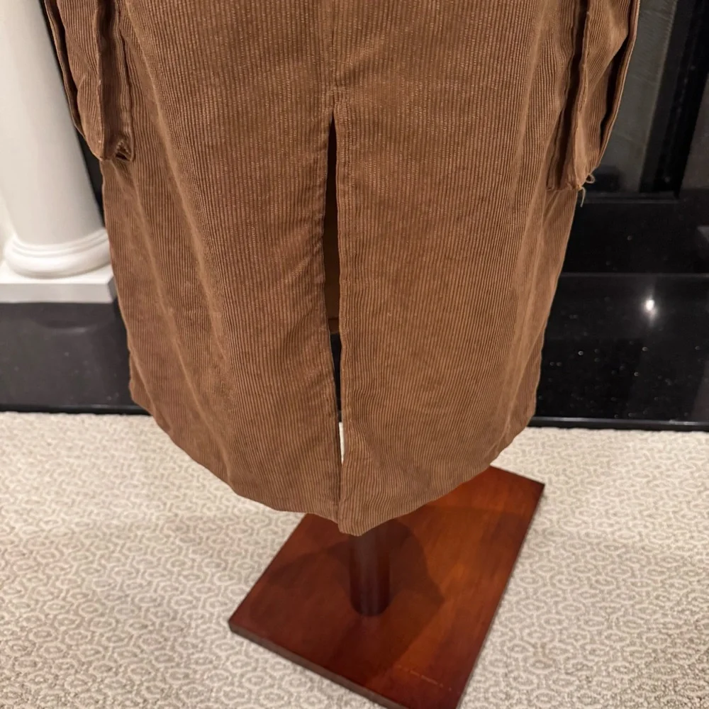 Little Lies Mocha Corduroy Cargo Skirt | Size Small | NWT - Picture 7 of 12